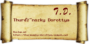 Thuránszky Dorottya névjegykártya